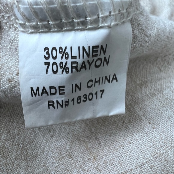 Princess Polly Tie Front Beige Tan Linen Romper Size 6 - Picture 16 of 16